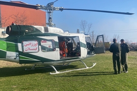 اعزام بالگرد اورژانس برای انتقال بیمار ۵۹ ساله از آستارا به رشت